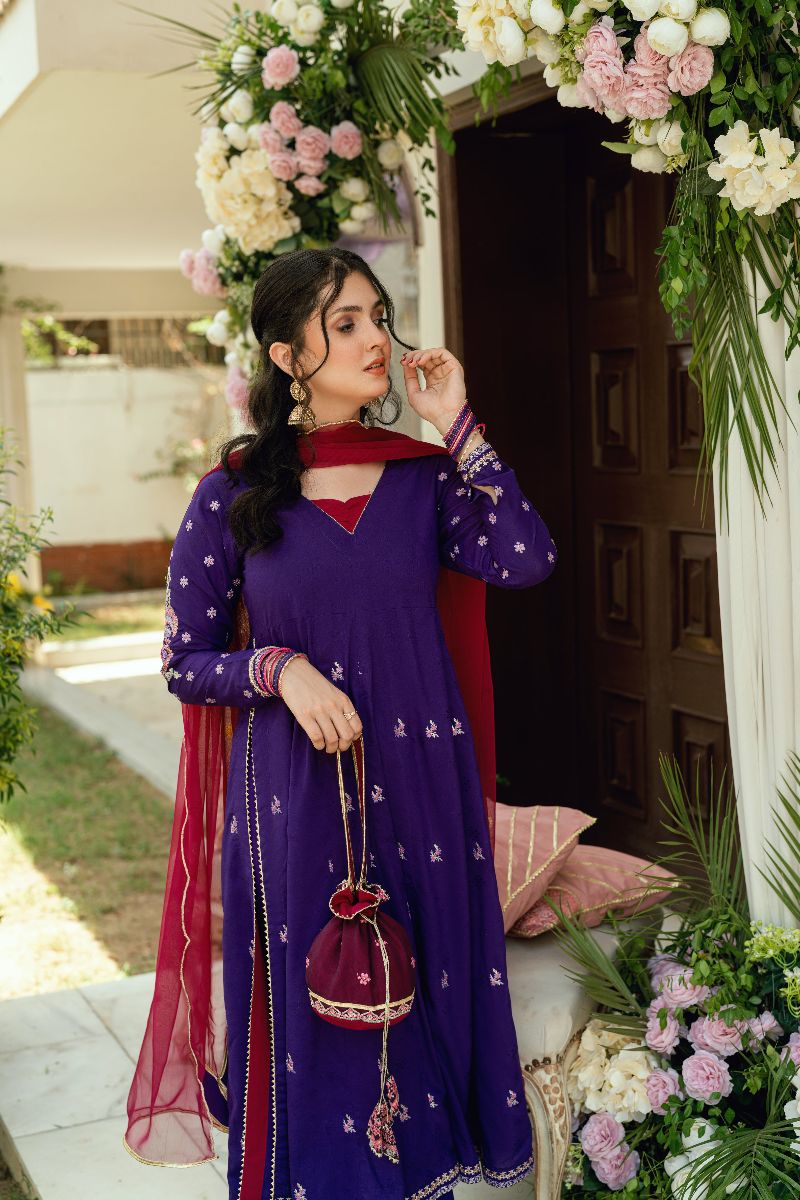 Omal by Komal - Malaika - Purple - 3 Piece