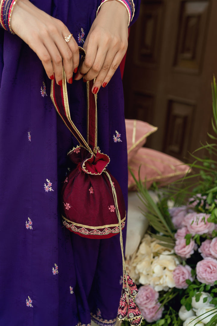 Omal by Komal - Malaika - Purple - 3 Piece