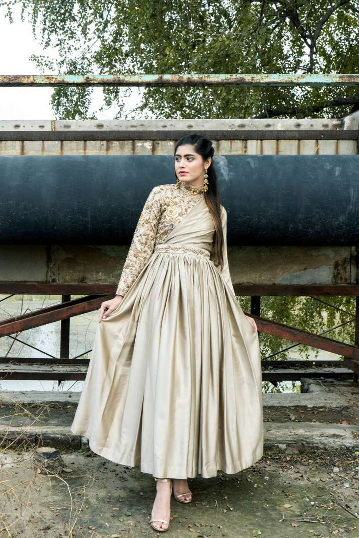 Syah - Hand-Done Adda Work Dress - Silk - 1 Piece