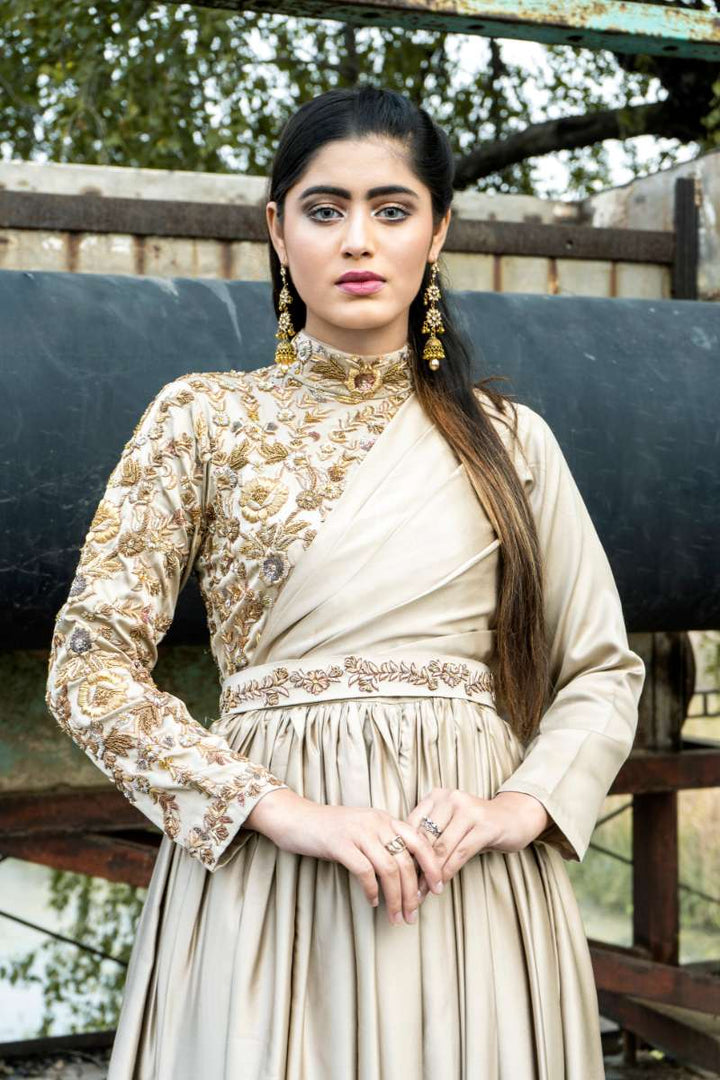 Syah - Hand-Done Adda Work Dress - Silk - 1 Piece