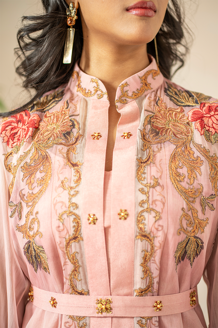 Shamaeel - Blush Rose - Pure Chiffon/Cotton Silk