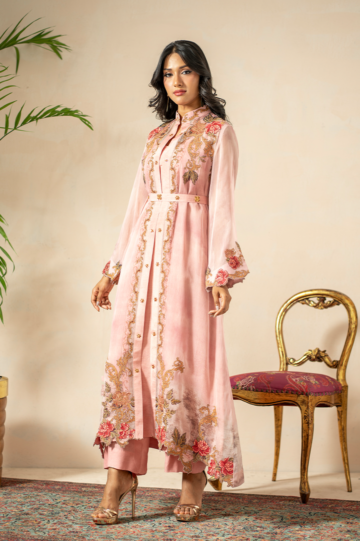 Shamaeel - Blush Rose - Pure Chiffon/Cotton Silk