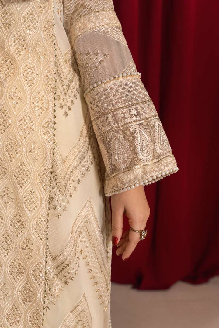 Zaaviay-Luna Pearl-White-Chikankari-3 Piece