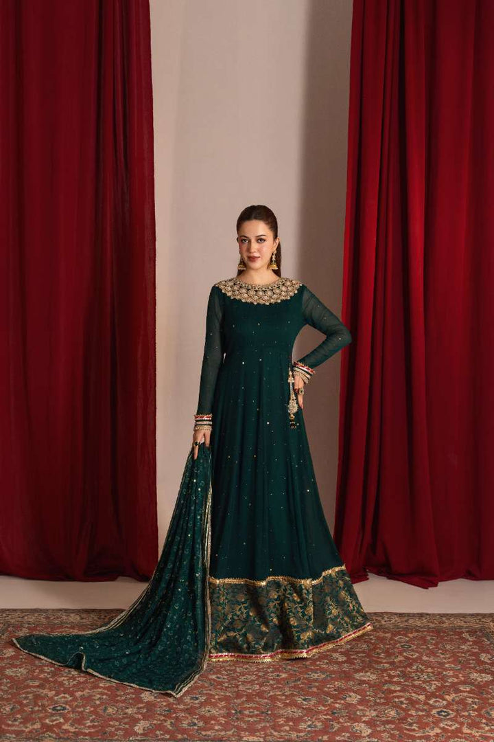 Zaaviay-Green Grace-Emerald Green-Chiffon-3 Piece