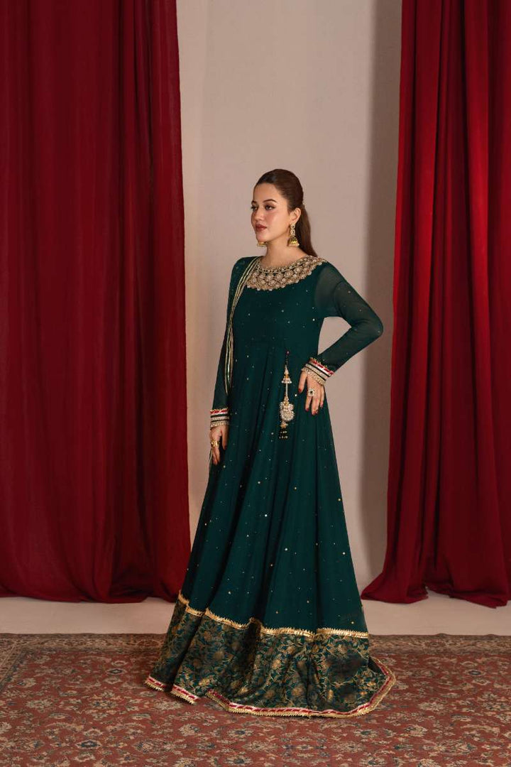 Zaaviay-Green Grace-Emerald Green-Chiffon-3 Piece