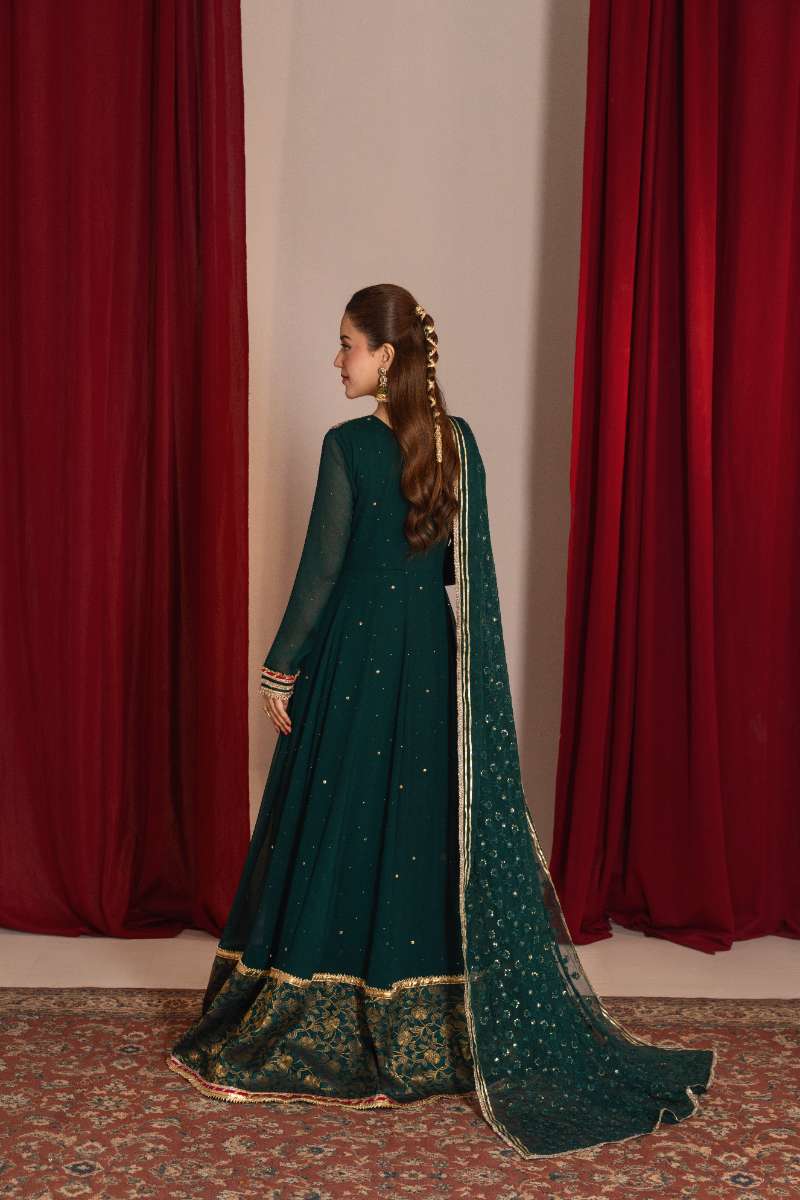 Zaaviay-Green Grace-Emerald Green-Chiffon-3 Piece