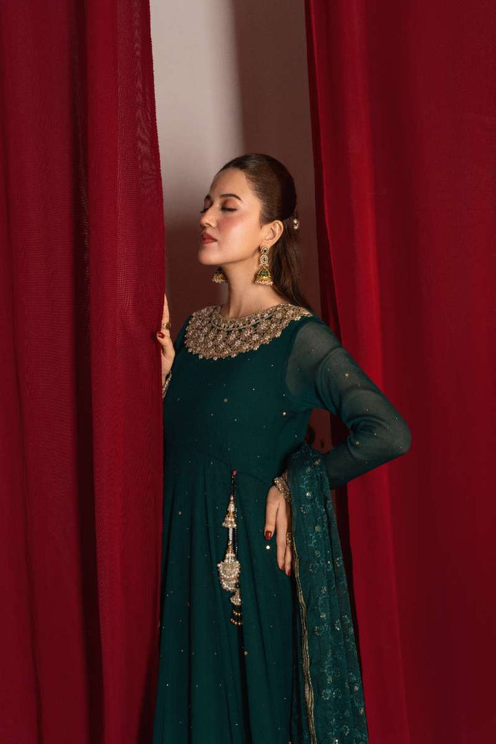 Zaaviay-Green Grace-Emerald Green-Chiffon-3 Piece