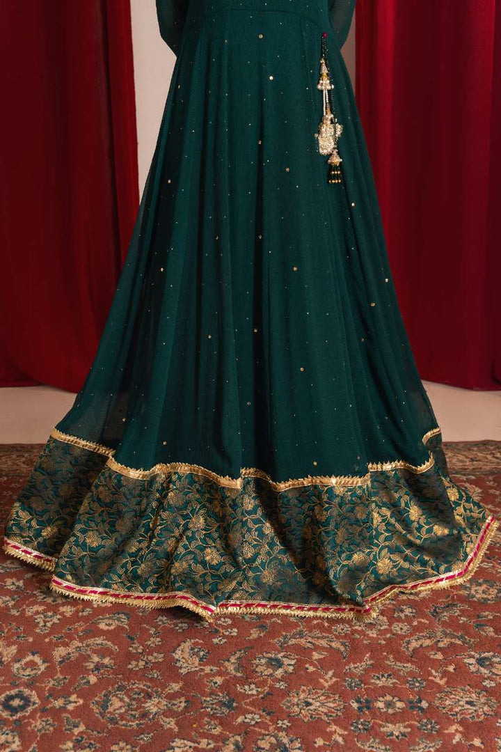 Zaaviay-Green Grace-Emerald Green-Chiffon-3 Piece