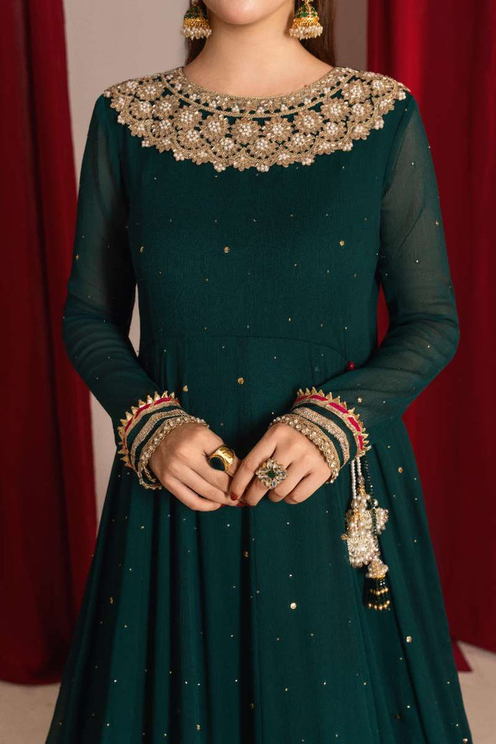 Zaaviay-Green Grace-Emerald Green-Chiffon-3 Piece