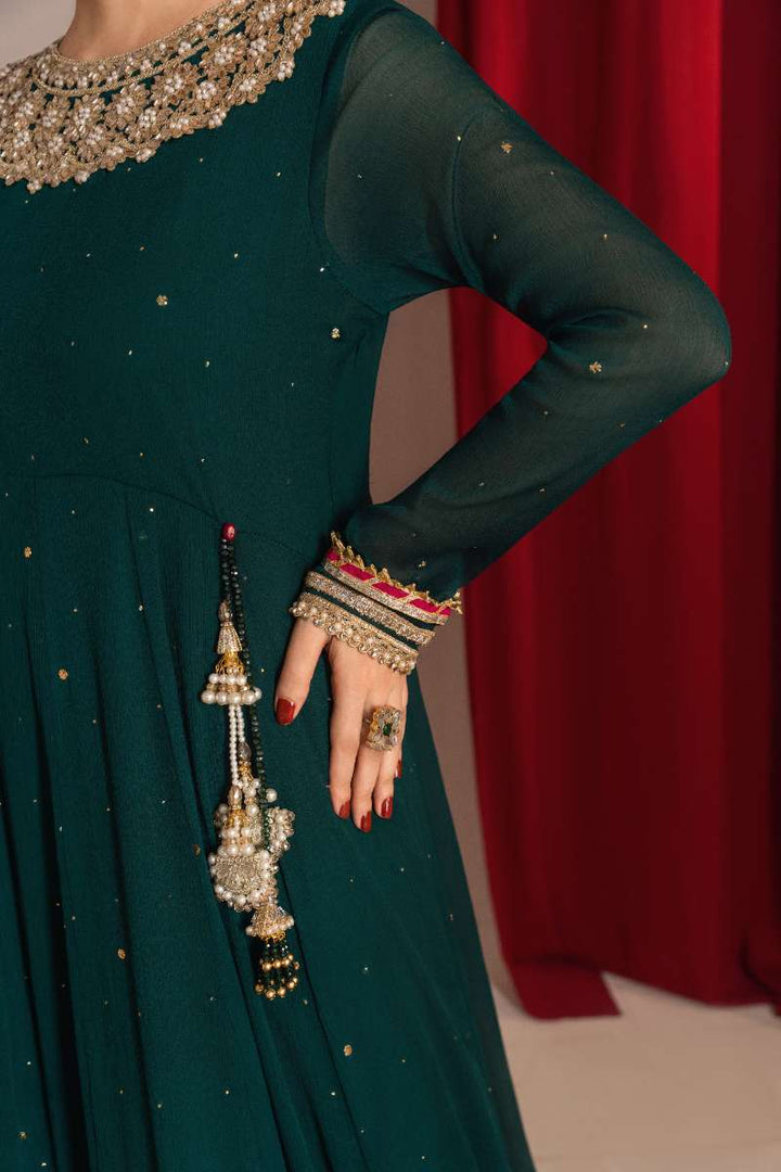 Zaaviay-Green Grace-Emerald Green-Chiffon-3 Piece