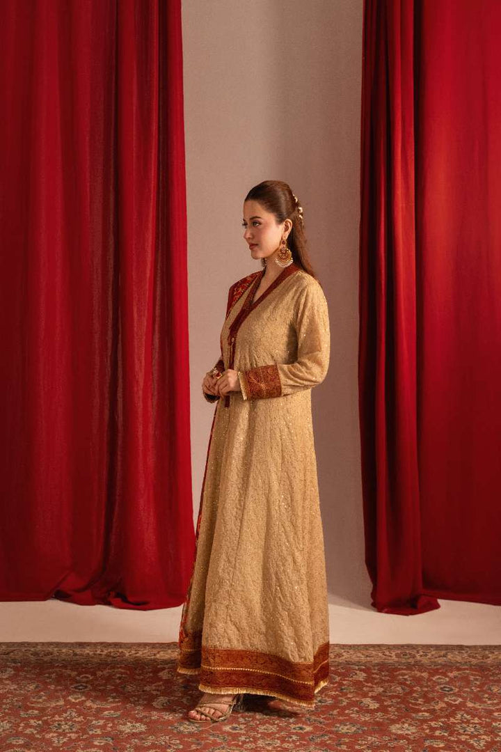 Zaaviay-Ruby Charm-Beige-Chikankari-3 Piece