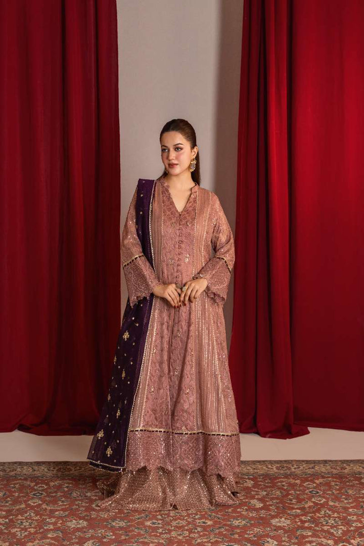 Zaaviay-Rosy Mauve-Mauve-Chiffon-3 Piece