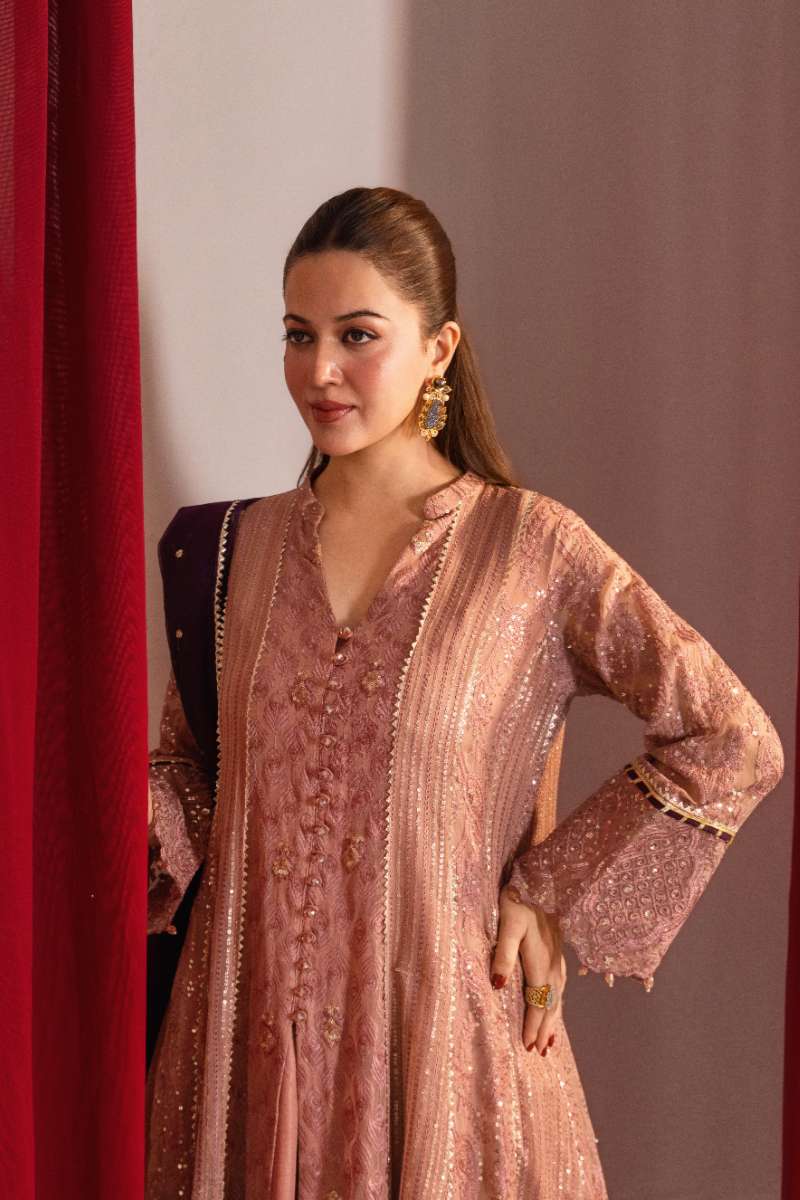 Zaaviay-Rosy Mauve-Mauve-Chiffon-3 Piece