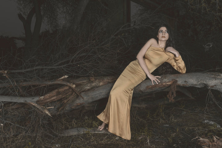 Syah - Fish Maxi - Silk - Golden - 1 Piece