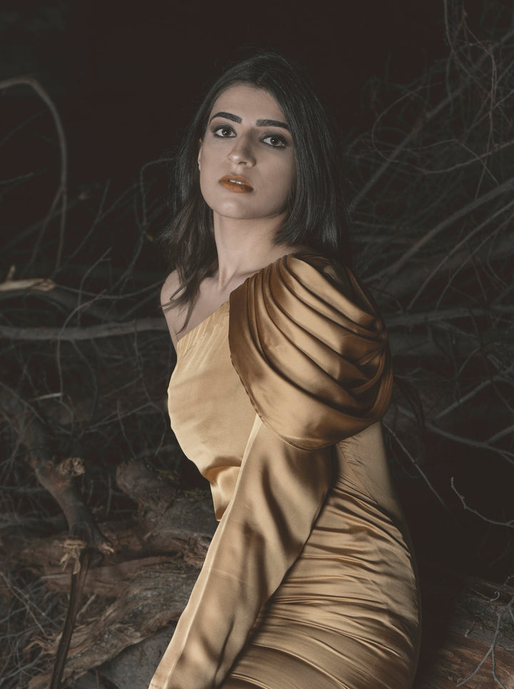 Syah - Fish Maxi - Silk - Golden - 1 Piece