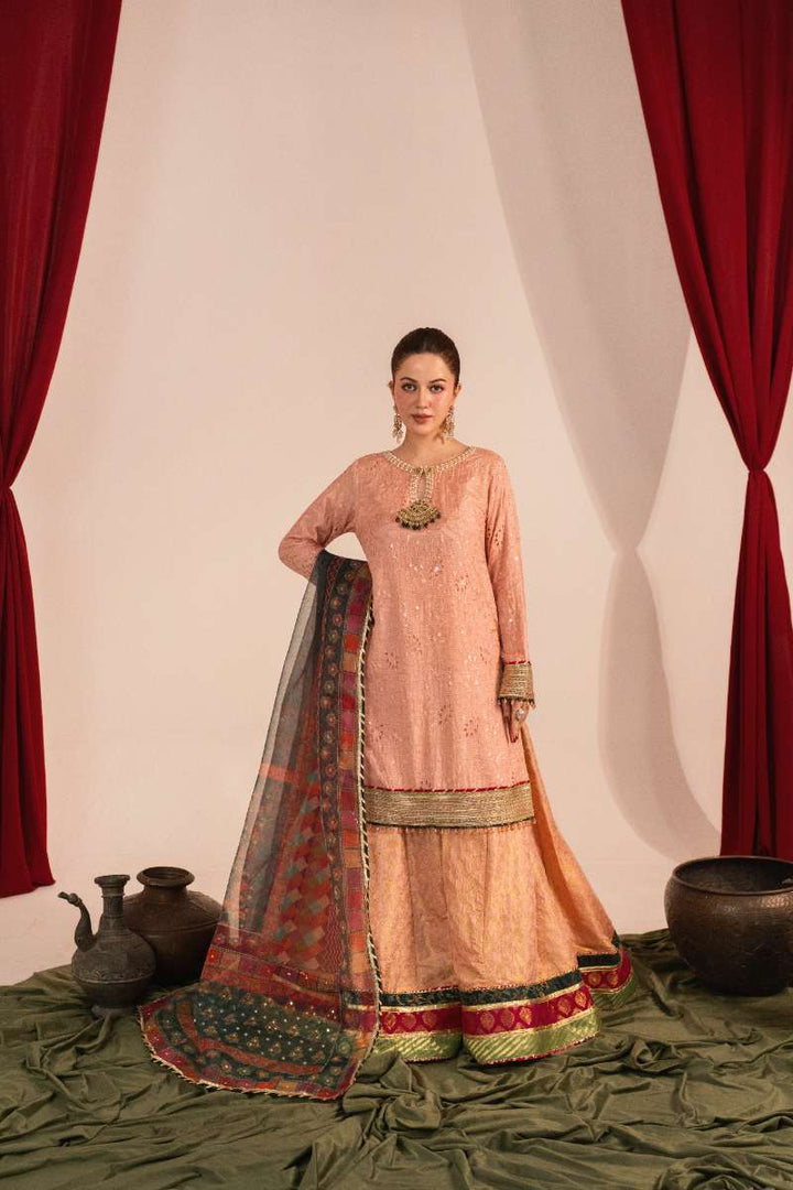 Zaaviay-Blush Glow-Blush Pink-Cutwork Silk-3 Piece
