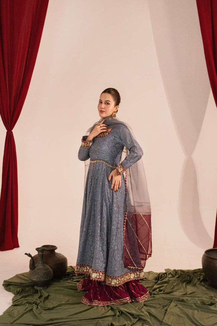 Zaaviay-Lilac Breeze-Lavender-Chikankari-3 Piece