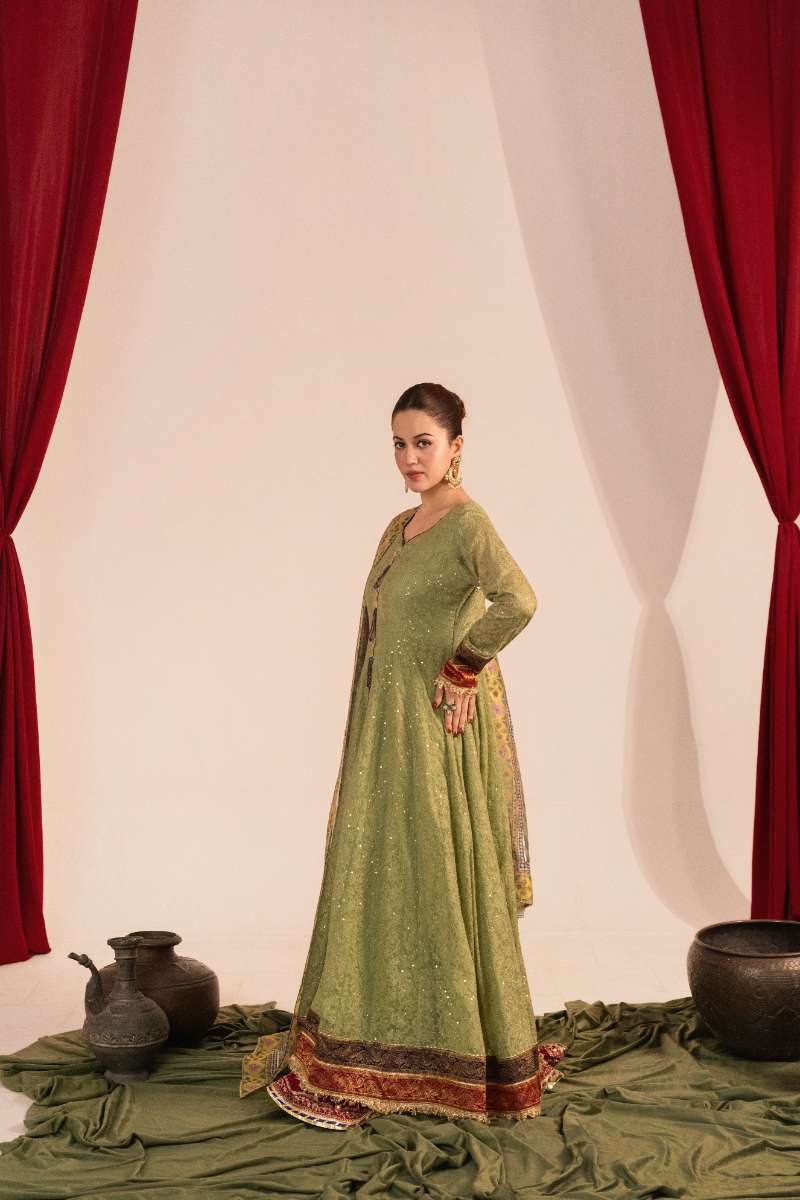 Zaaviay-Mint Oasis-Mint Green-Chikankari-3 Piece