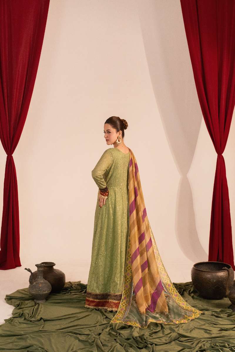 Zaaviay-Mint Oasis-Mint Green-Chikankari-3 Piece