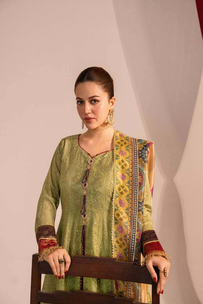 Zaaviay-Mint Oasis-Mint Green-Chikankari-3 Piece