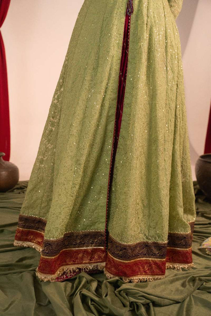 Zaaviay-Mint Oasis-Mint Green-Chikankari-3 Piece