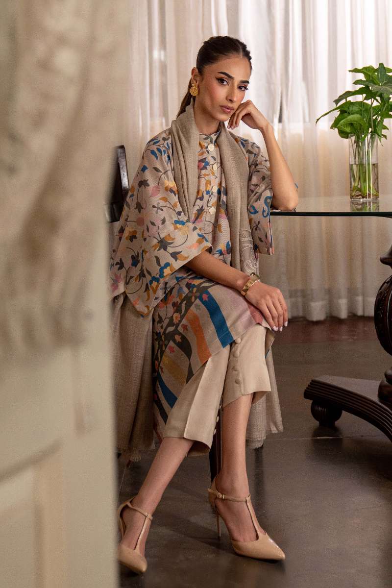 Natasha Kamal - Misha  - Printed Shawl - 2 Piece