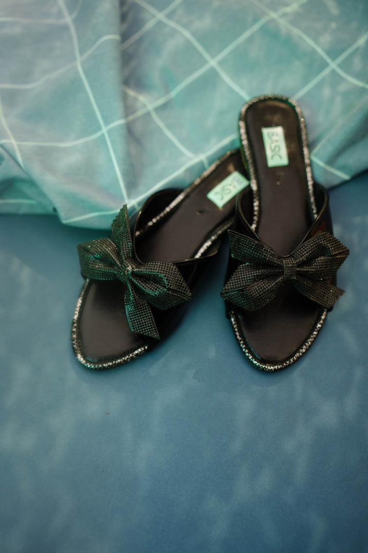 Basic by Chapter 13 - Slides | Midnight Bow For Women - Black - Studio by TCS