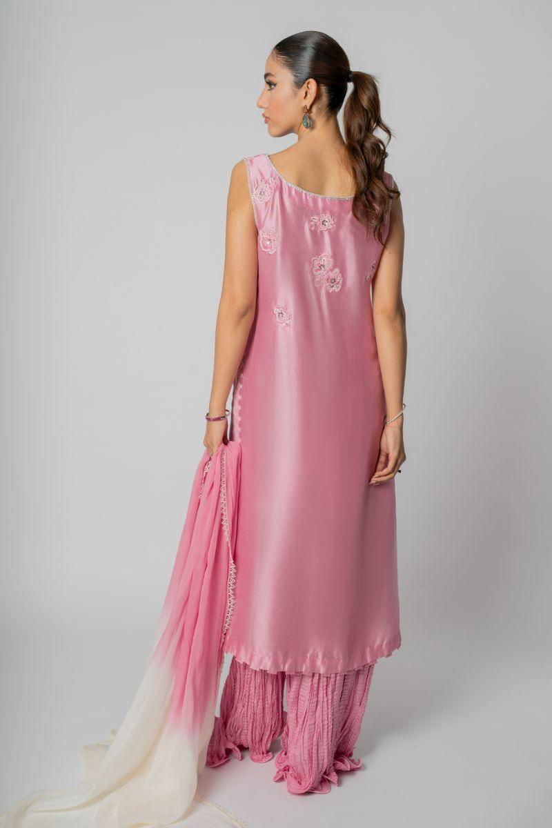 pink silk dress design STYLIZED PINK SILK MAXI DRESS | CULT MIA