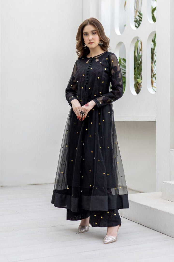 Zahra Ahmad - Mia - Black - Net - 3 Piece