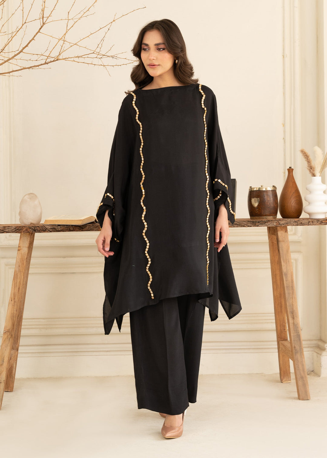 Allure by IH - NEHMA - Black - Thai Silk - 2 Piece