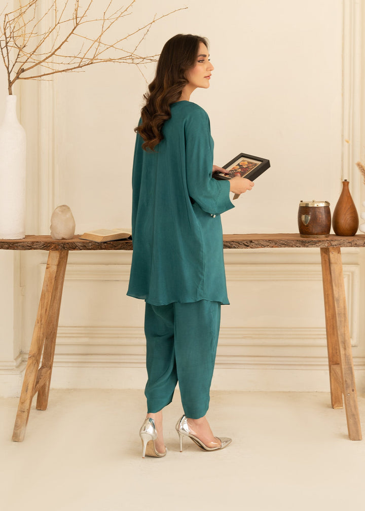 Allure by IH - AINOOR - Teal - Thai Silk - 2 Piece