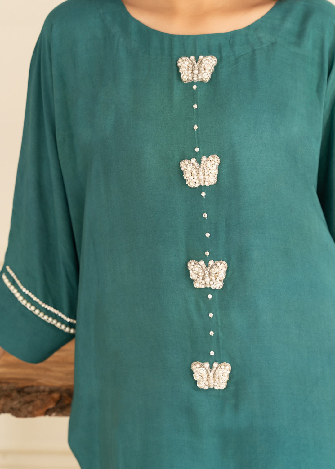 Allure by IH - AINOOR - Teal - Thai Silk - 2 Piece