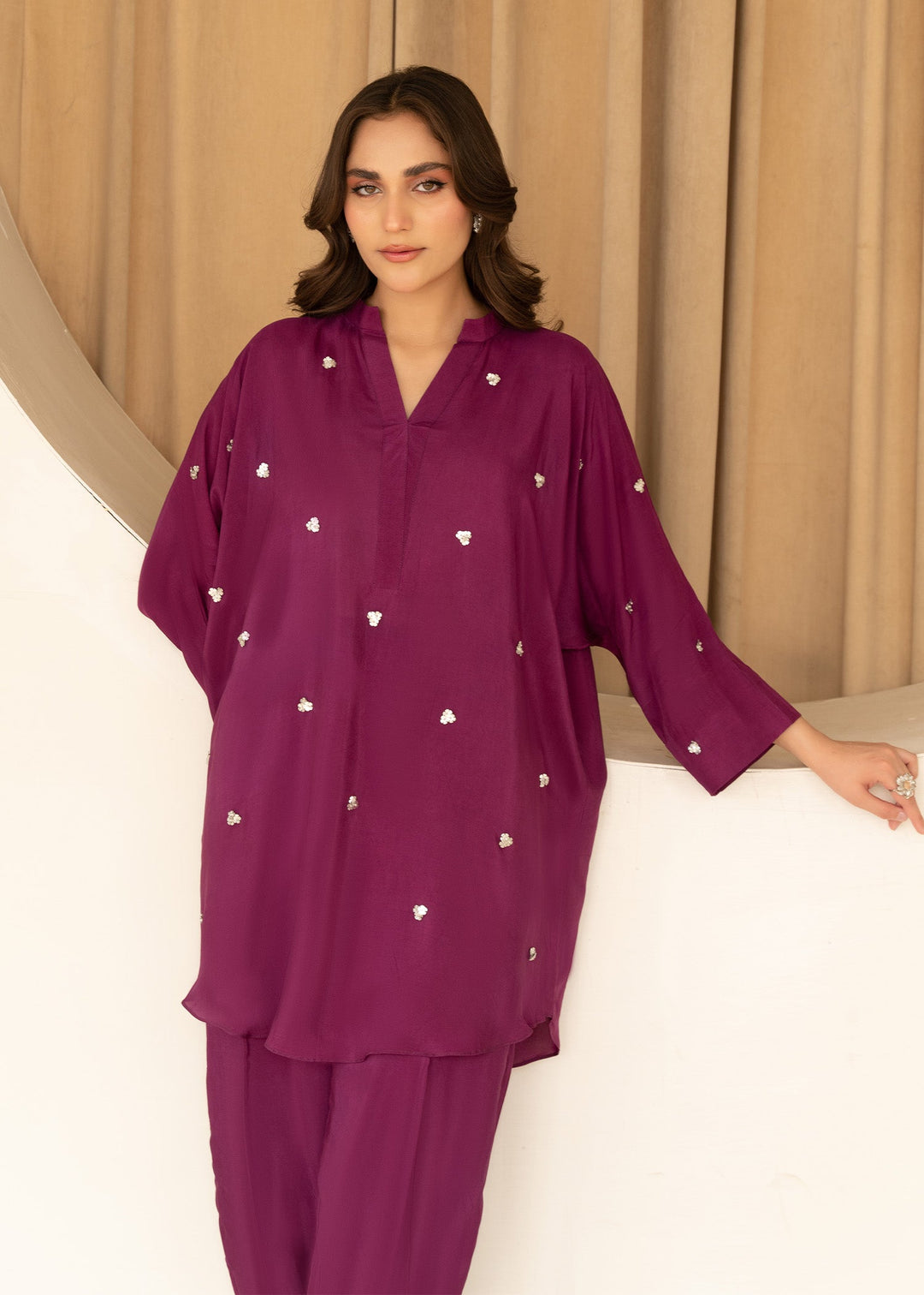 Allure by IH - RAMA - Purple - Thai Silk - 2 Piece