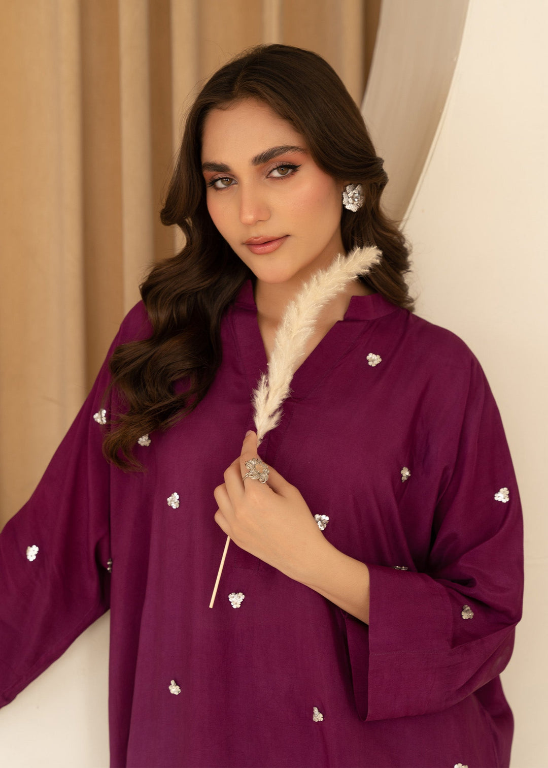 Allure by IH - RAMA - Purple - Thai Silk - 2 Piece