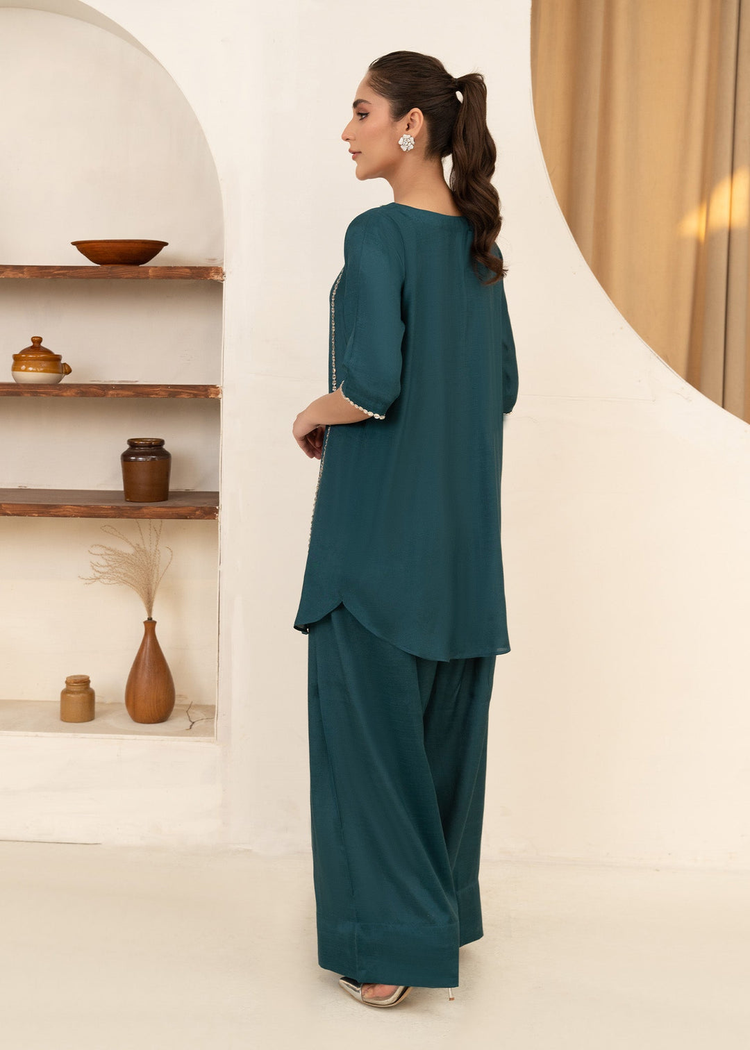 Allure by IH - AYZAL - Teal - Thai Silk - 2 Piece