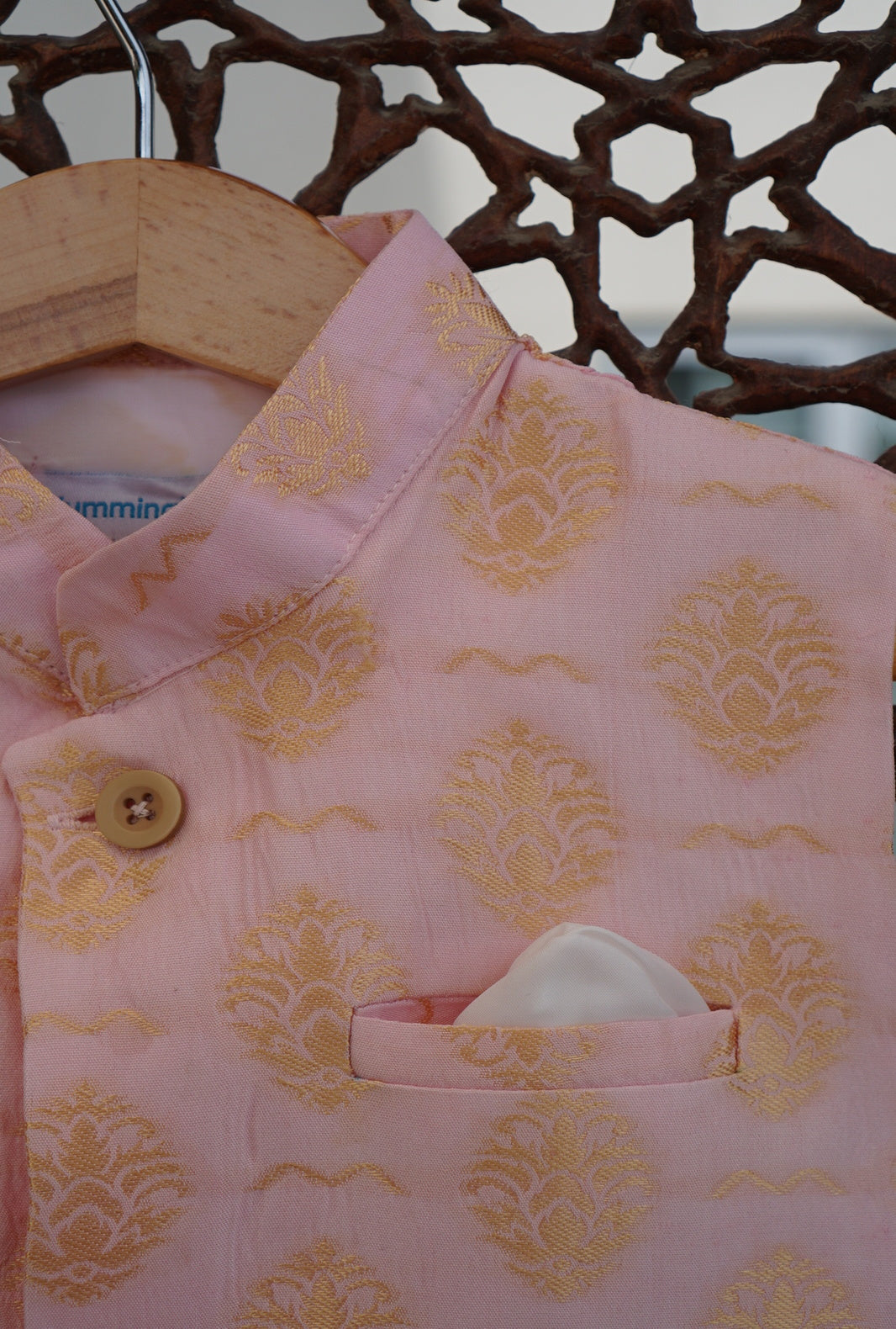 Hummingbirdspk - Rose Quartz Jacquard Waistcoat - 1 piece