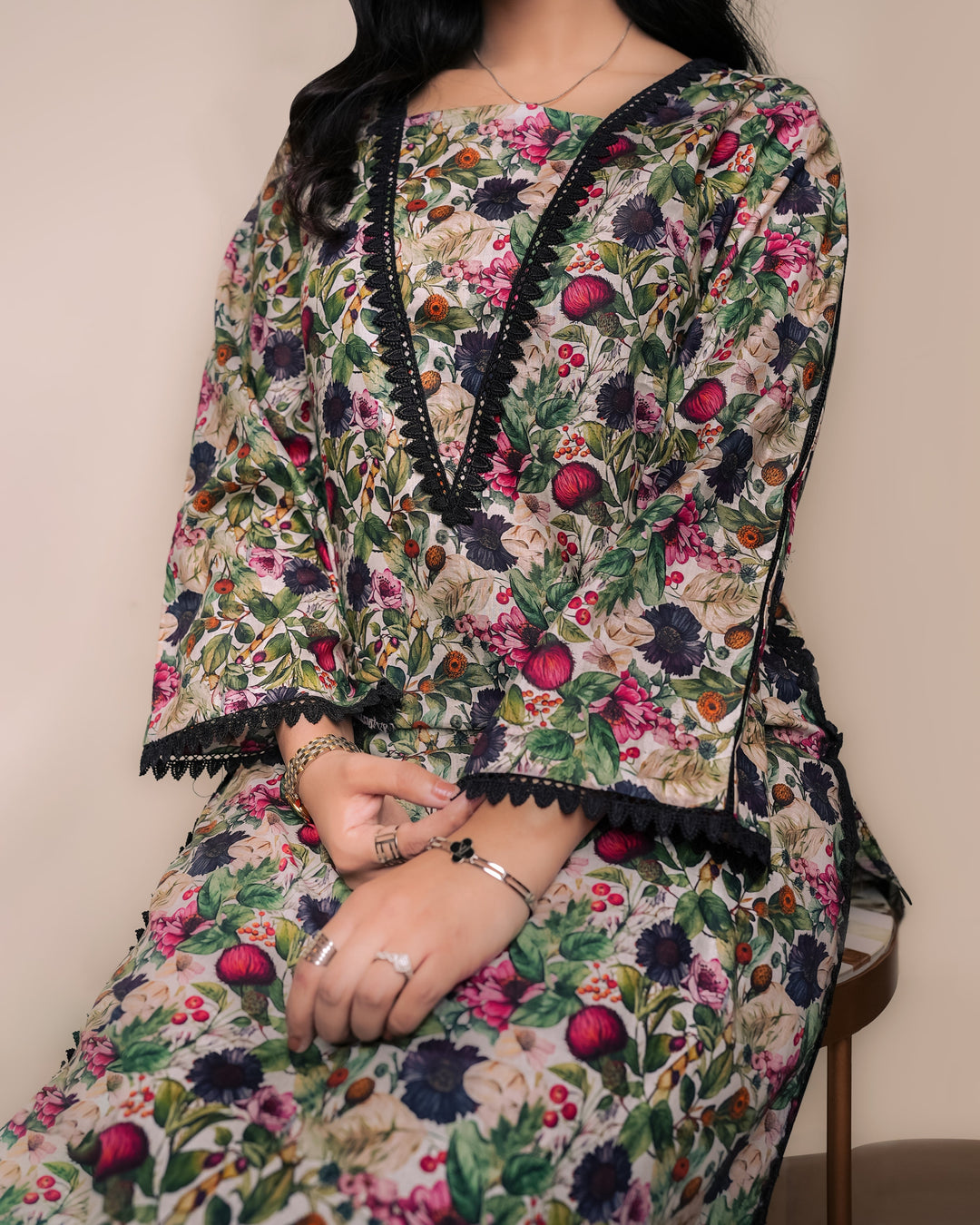 Ombrella - Cherry Floral - Lawn - 2 Piece