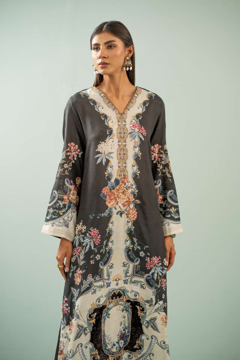 Shamaeel - Baroque Bloom Viscose Silk Suit For Women - Multicolor - 2 Piece