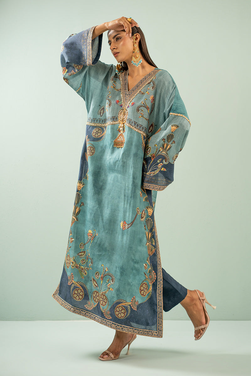 Shamaeel - Teal Heritage - Viscose Silk/Cotton Silk