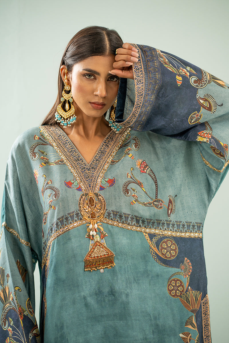 Shamaeel - Teal Heritage - Viscose Silk/Cotton Silk