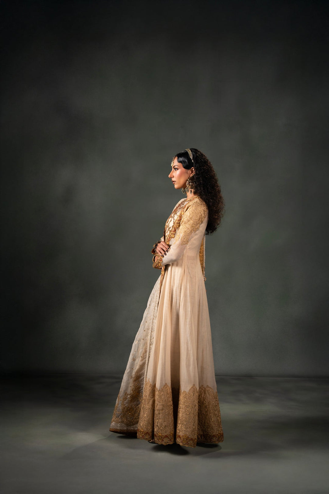 Nilofer Shahid - Hurram - Cream - 3 Piece