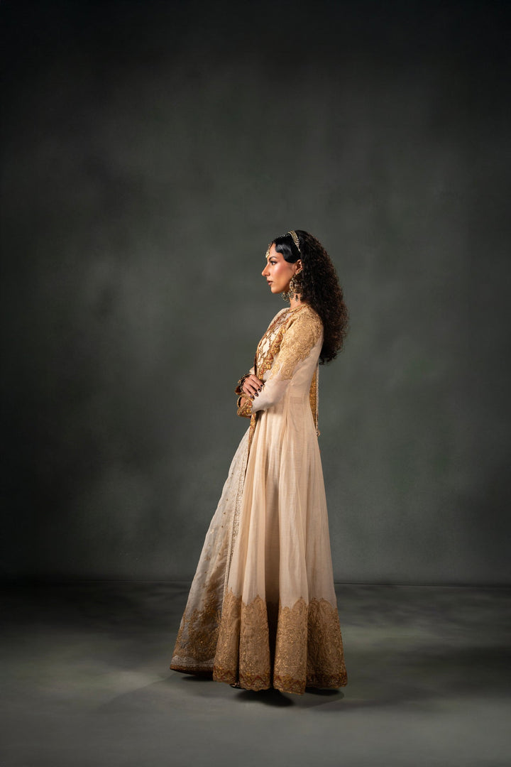 Nilofer Shahid - Hurram - Cream - 3 Piece