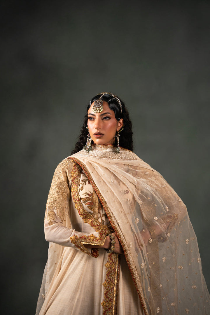 Nilofer Shahid - Hurram - Cream - 3 Piece