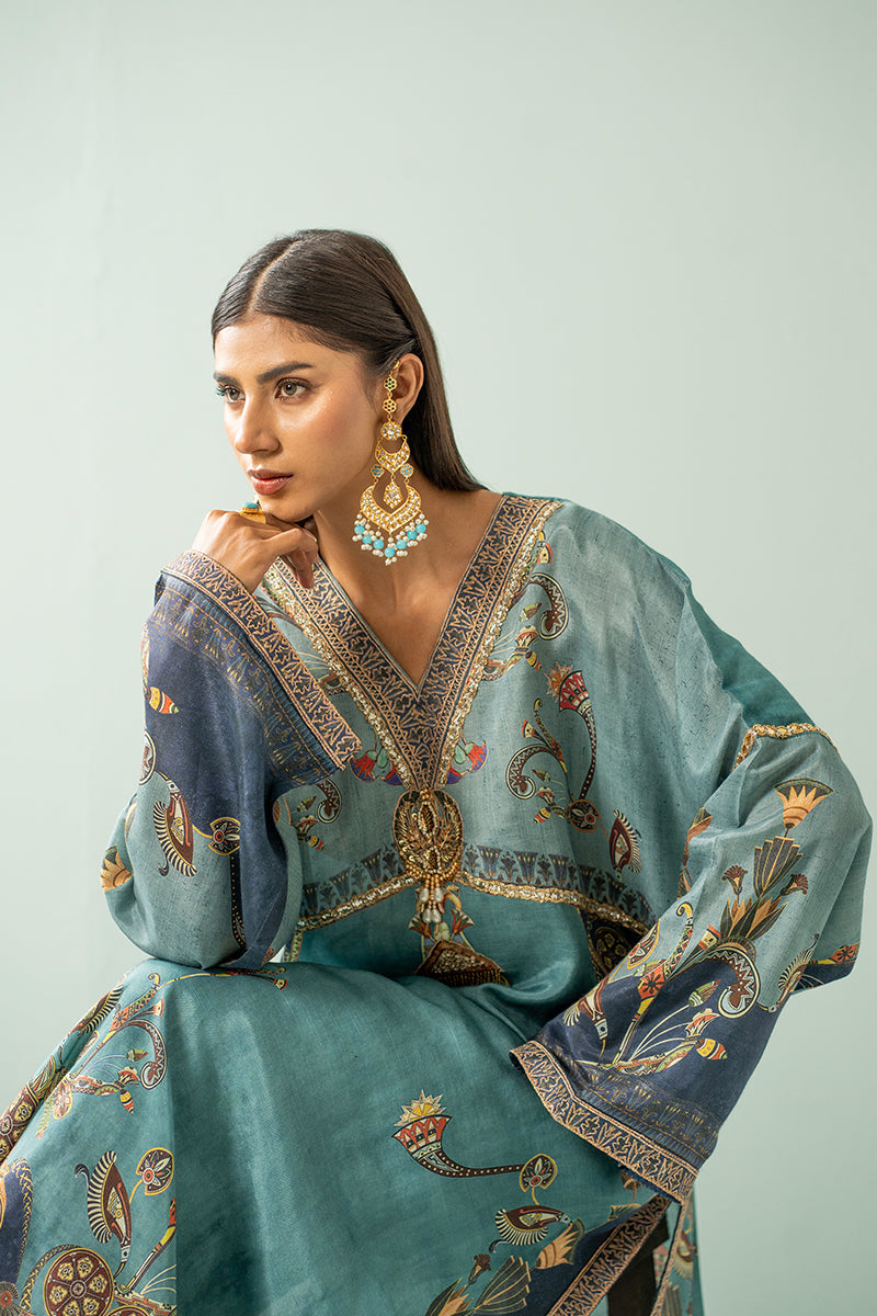 Shamaeel - Teal Heritage - Viscose Silk/Cotton Silk