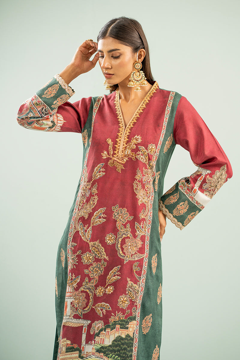 Shamaeel - Rosewood Scenic Suit - Viscose Silk/Cotton Silk