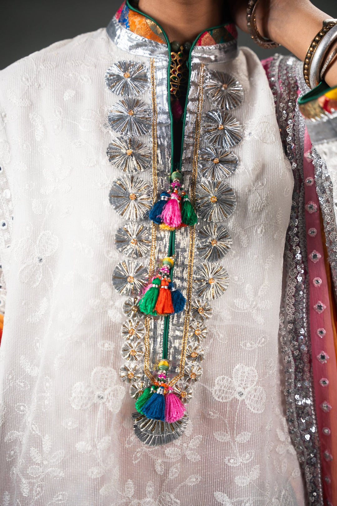 Nilofer Shahid - Kosem - White - 3 Piece