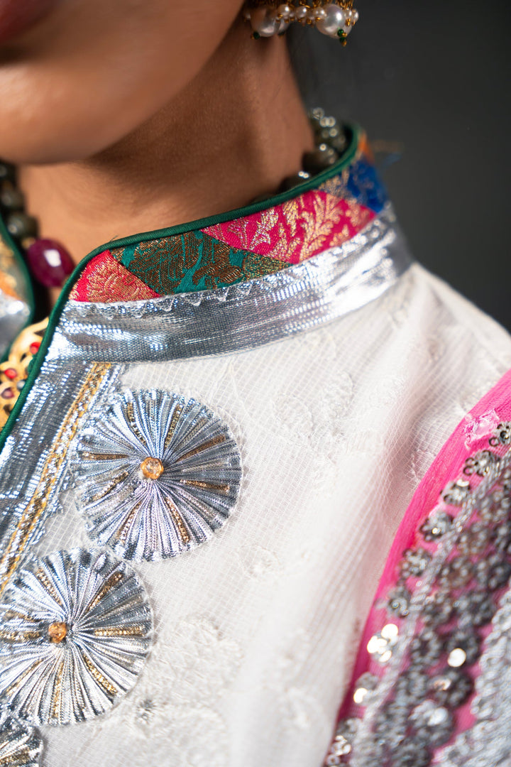 Nilofer Shahid - Kosem - White - 3 Piece