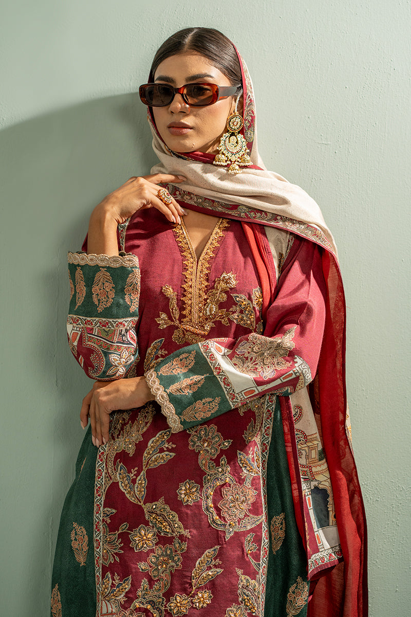 Shamaeel - Rosewood Scenic Suit - Viscose Silk/Cotton Silk