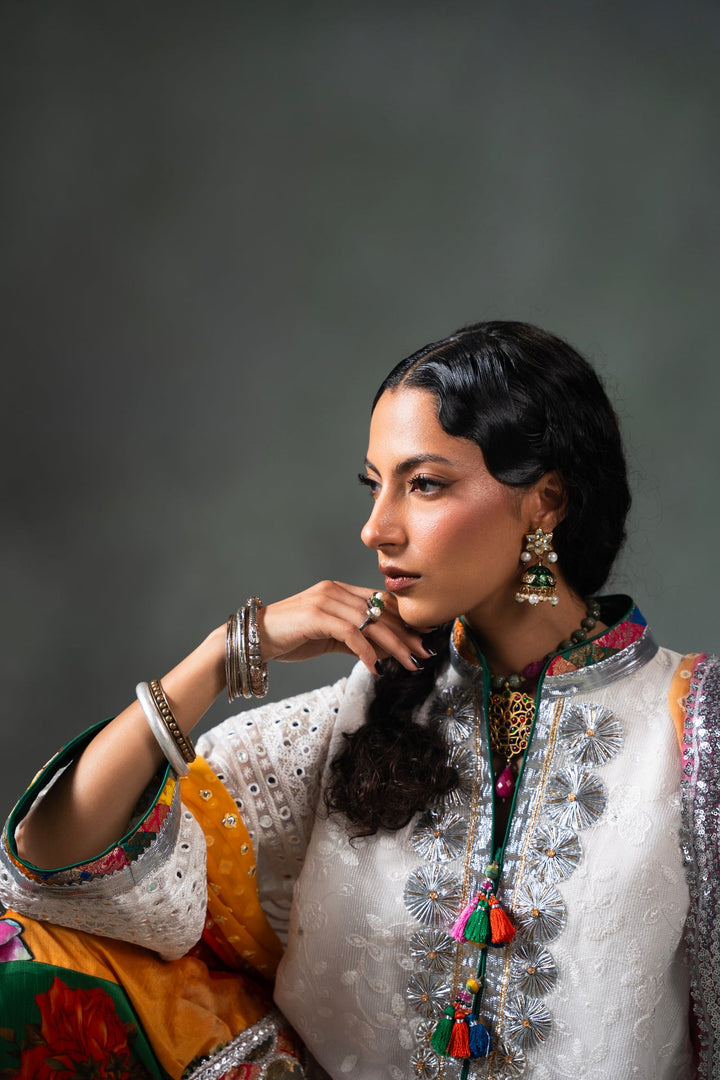 Nilofer Shahid - Kosem - White - 3 Piece