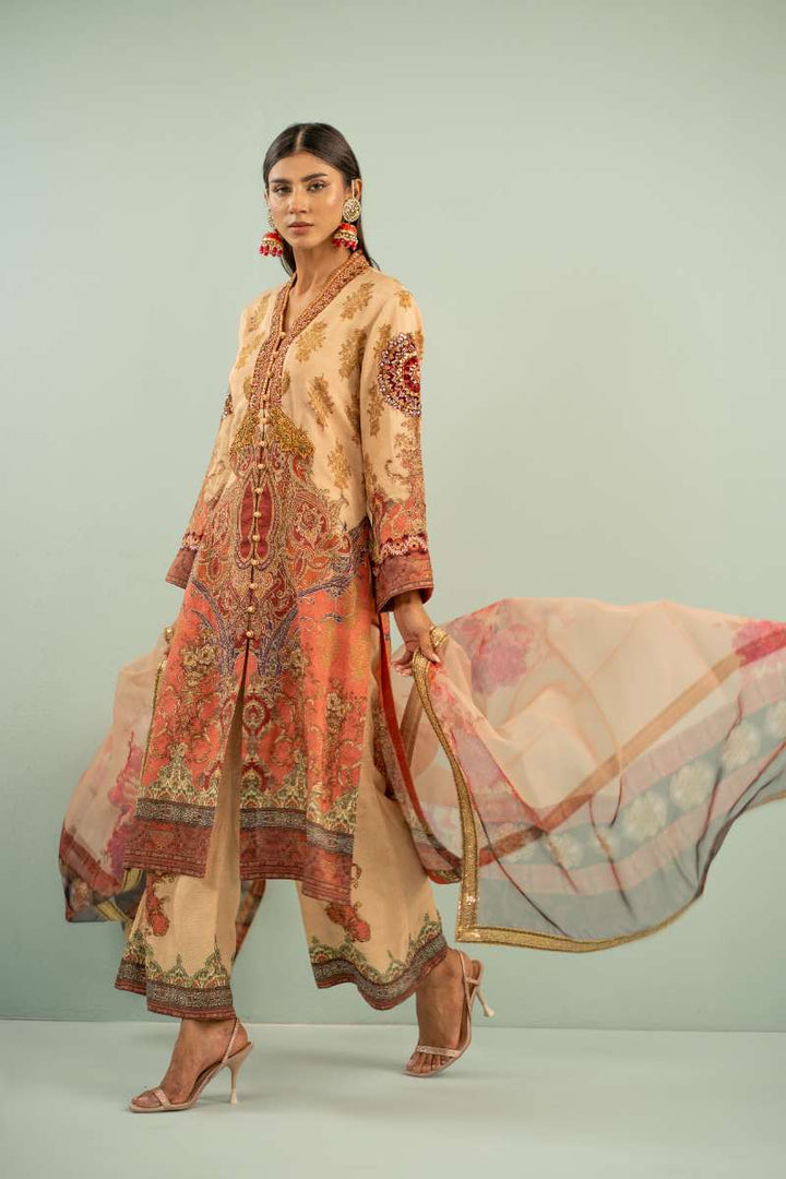 Shamaeel - Paisley Paradise Viscose Silk Suit For Women - Multicolor - 2 Piece